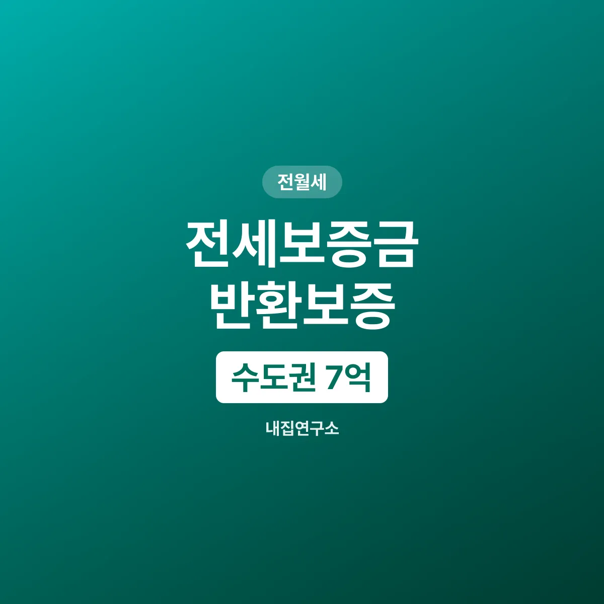 전세보증금 반환보증, 수도권 7억 그 외 5억 한도
